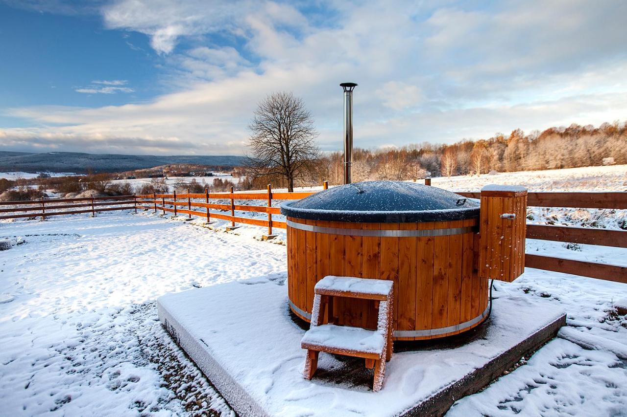 Drewniane Domki Z Prywatnym Jacuzzi I Widokiem Na Gory - Klimatyczny Kompleks W Gorach Izerskich #Widogruszka Grudza Exterior foto